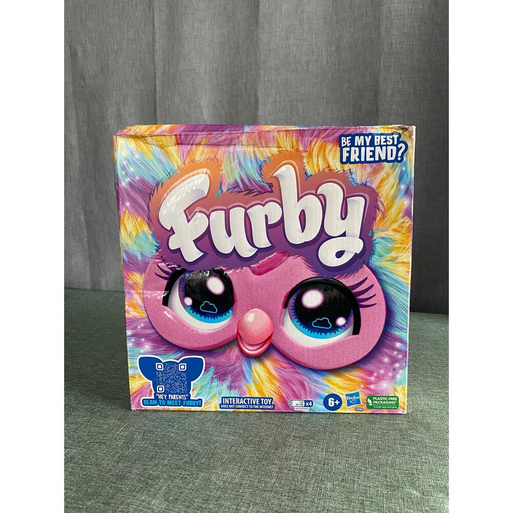 New Furby Tie-Dye Interactive Plush Toy - 15 Accessories Hasbro 2024